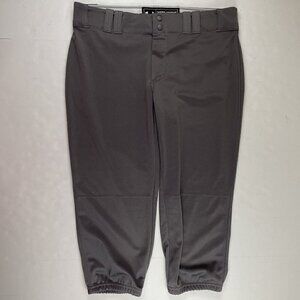 Under ARmour Baseball Pants Adult Size XL Gray Cropped Softball Knickers